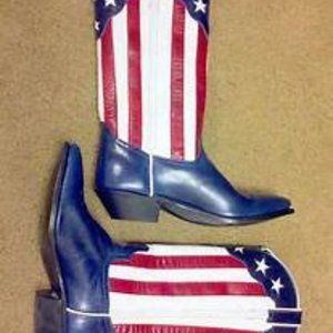Red/White/Blue Cowgirl Boot! VINTAGE Sz 7/8 SALE! Code West/Dan Post.WOW